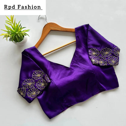 Golden Handwork Blouse for Festivals - RPD Fashion