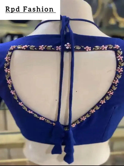 Golden Handwork Blouse with Colorful Thread and Sequences - RPD Fashion