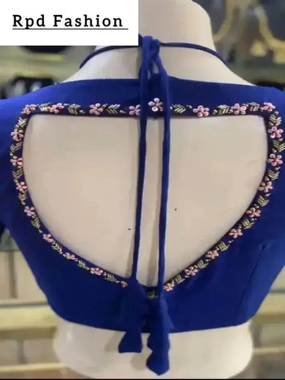 Golden Handwork Blouse with Colorful Thread and Sequences - RPD Fashion