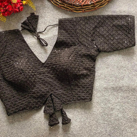 Heavy Deep Neck Partywear Blouse for Stunning Occasions - RPD Fashion