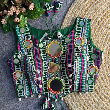 Heavy Embroidered Readymade Navratri Blouse - RPD Fashion