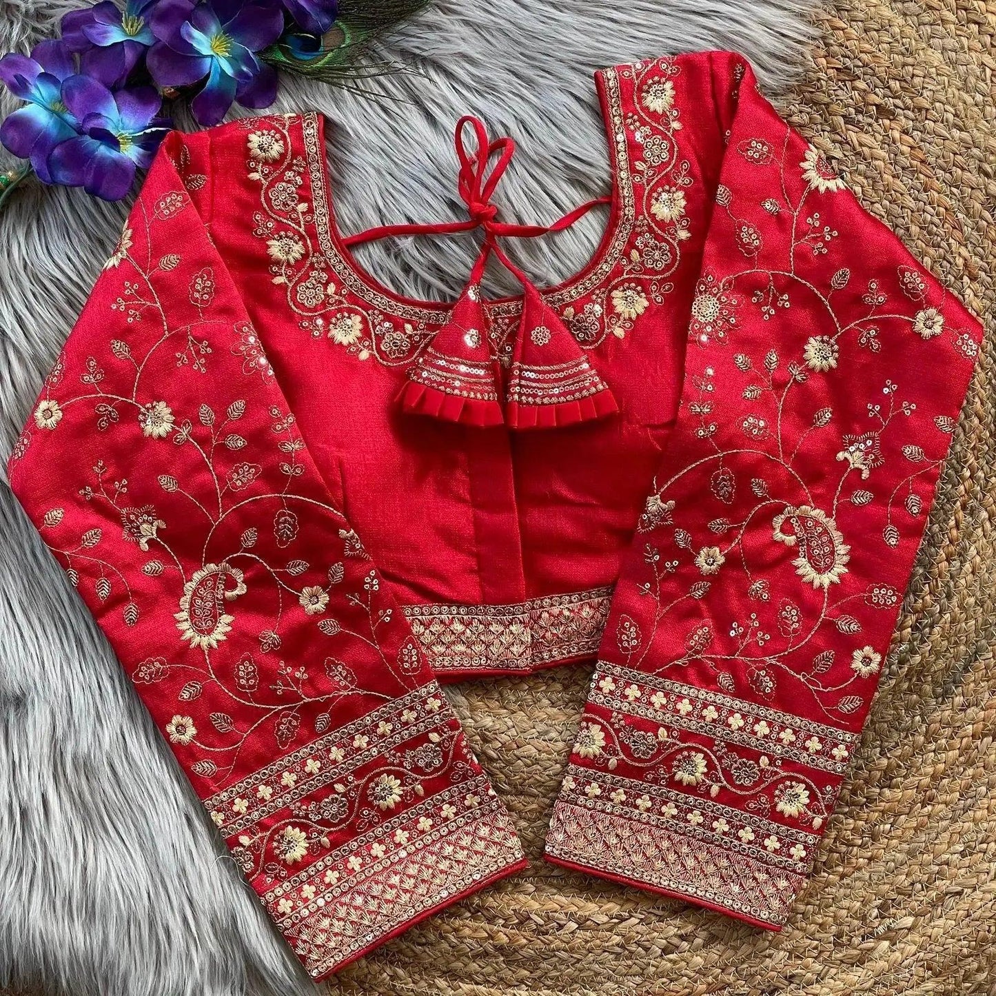 heavy embroidery bridal work blouse - elegant and sophisticated - rpd fashion