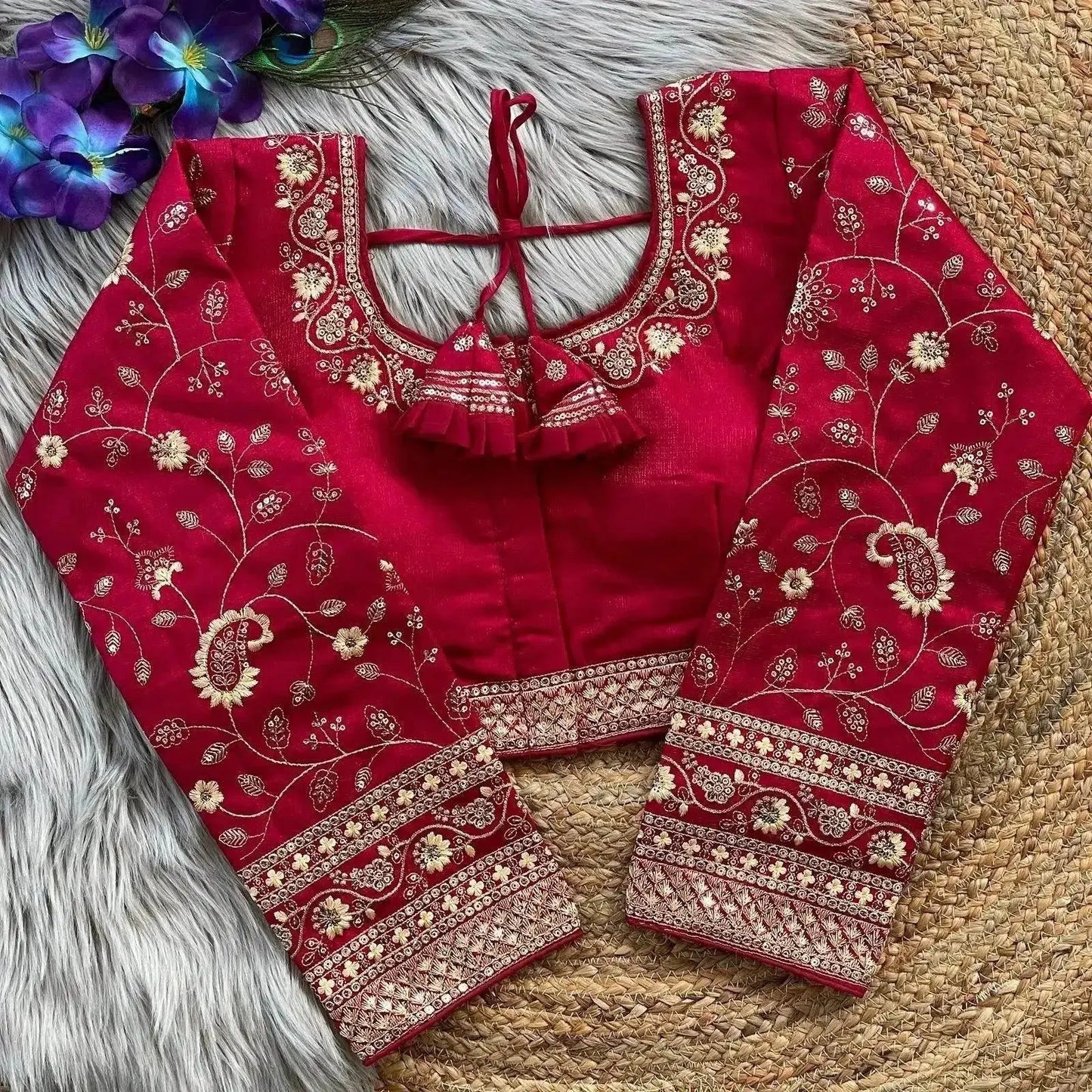 heavy embroidery bridal work blouse - elegant and sophisticated - rpd fashion