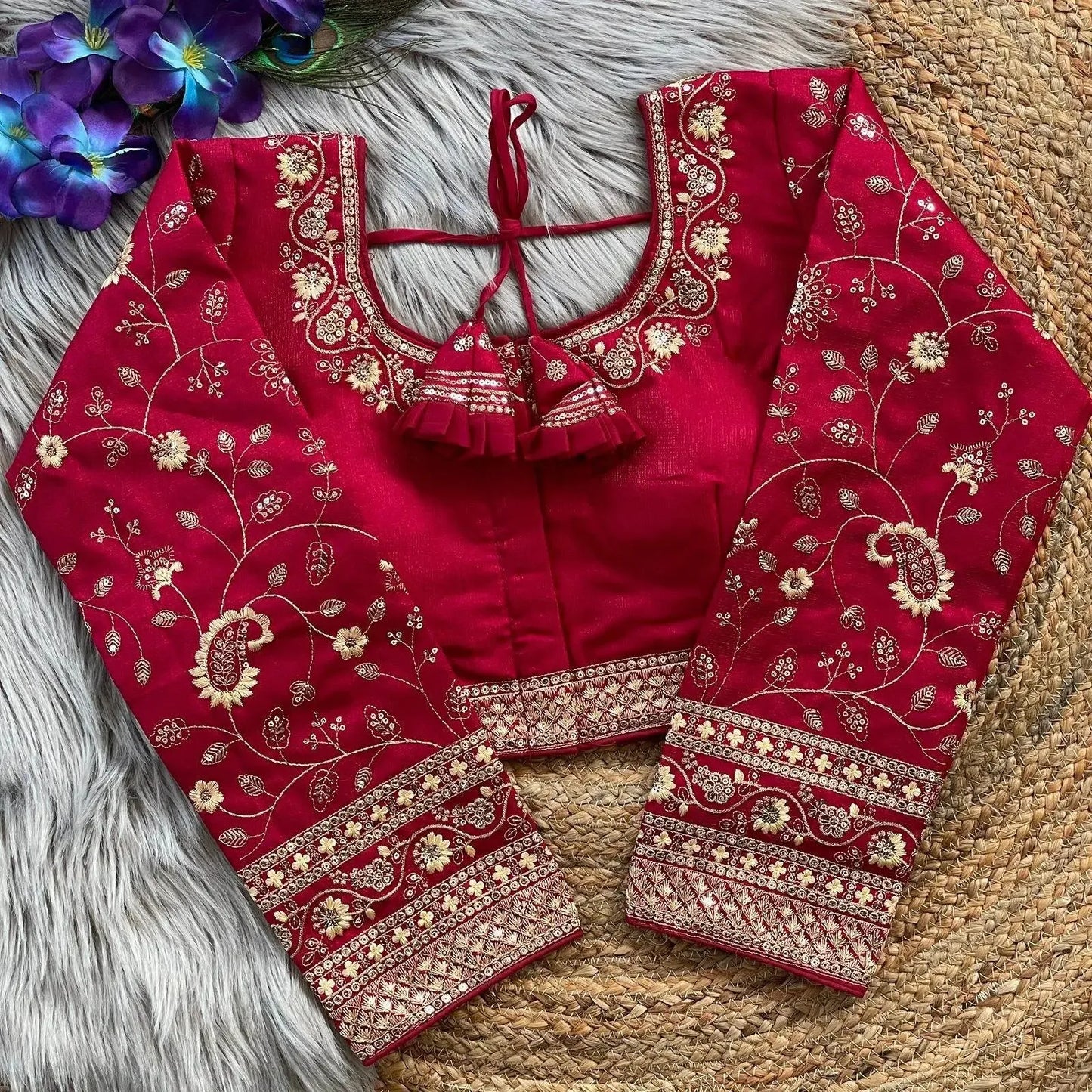 heavy embroidery bridal work blouse - elegant and sophisticated - rpd fashion