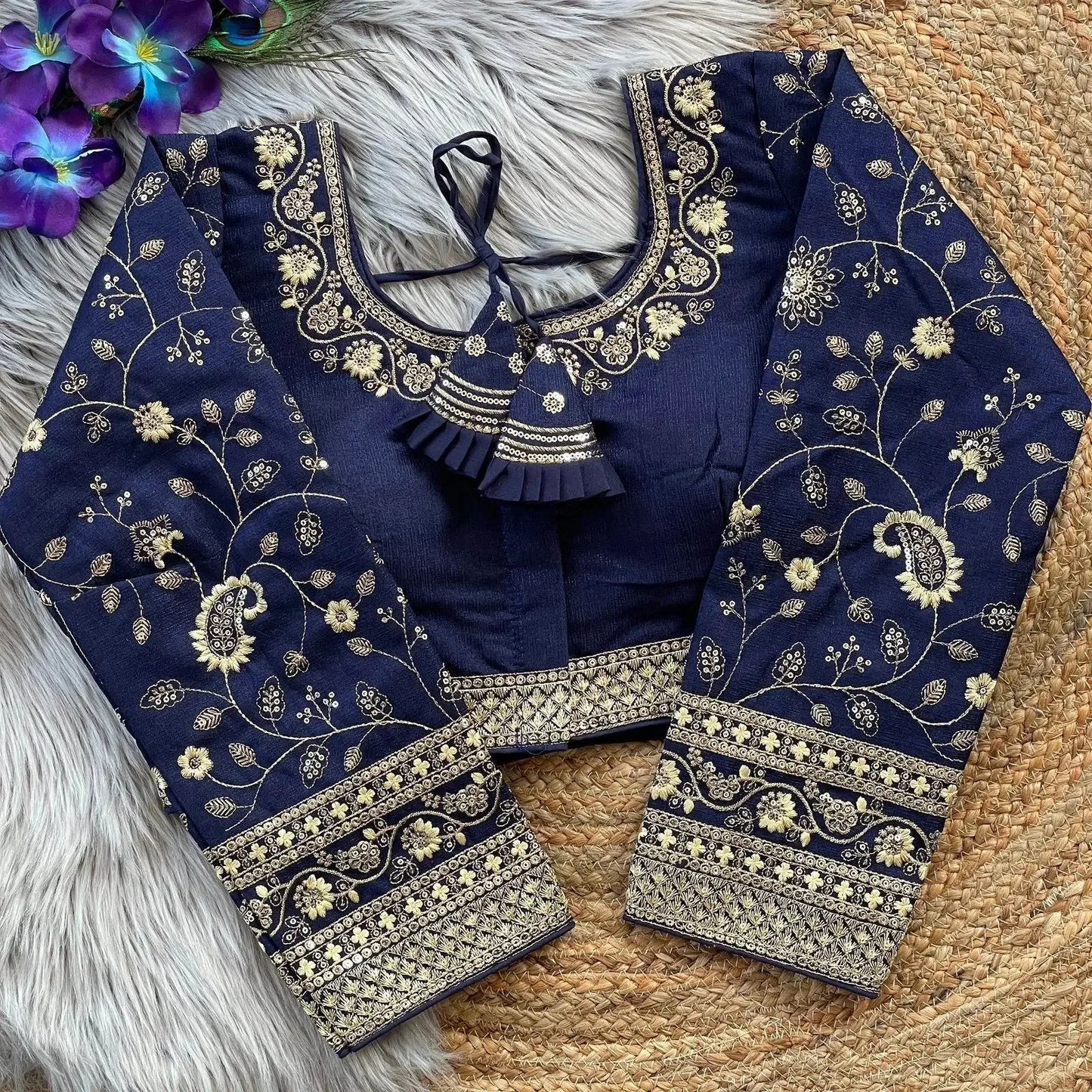 heavy embroidery bridal work blouse - elegant and sophisticated - rpd fashion