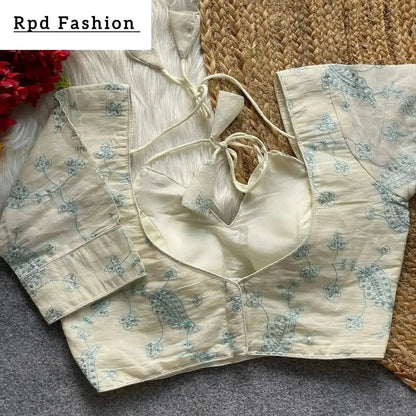 Khadi Cotton Halter Neck Blouse for Bridal Wear - RPD Fashion