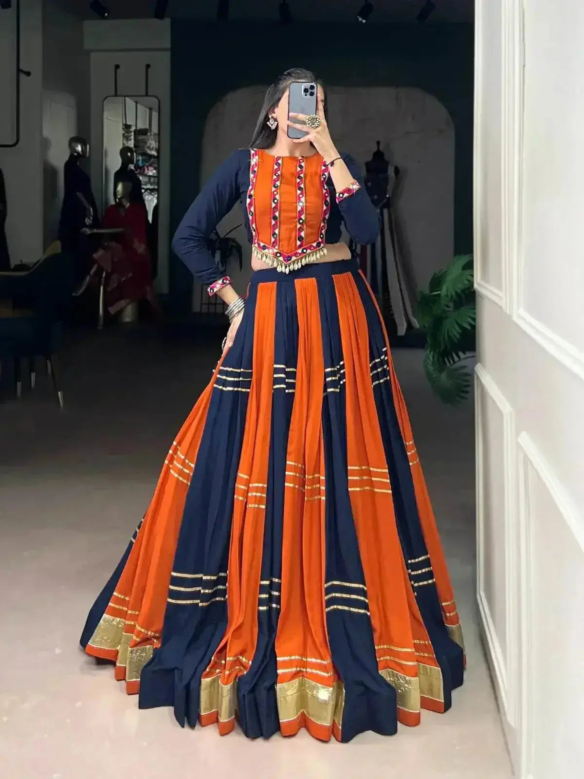 most trending navratri lehenga choli heavy flair - rpd fashion