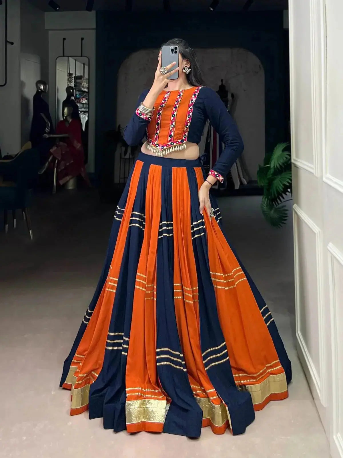 most trending navratri lehenga choli heavy flair - rpd fashion