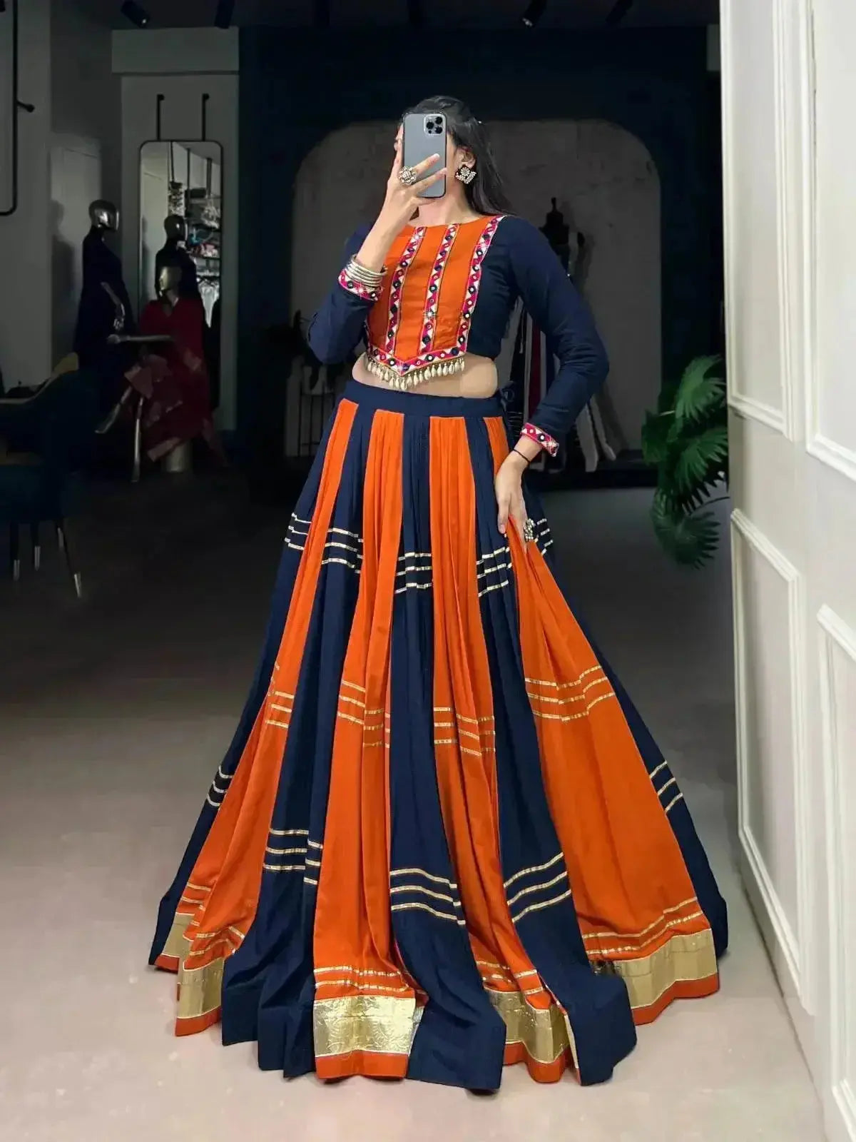 most trending navratri lehenga choli heavy flair - rpd fashion