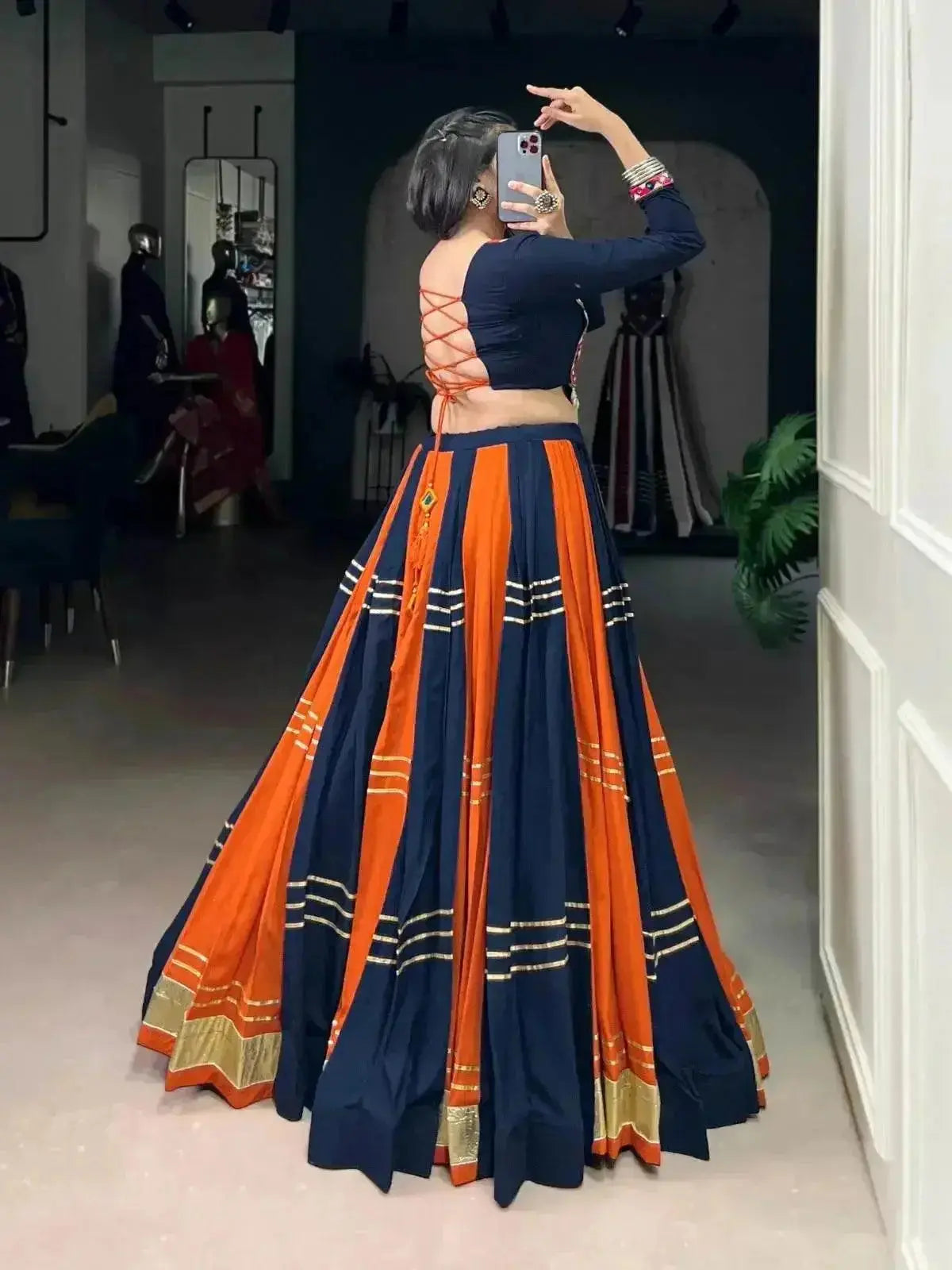 most trending navratri lehenga choli heavy flair - rpd fashion