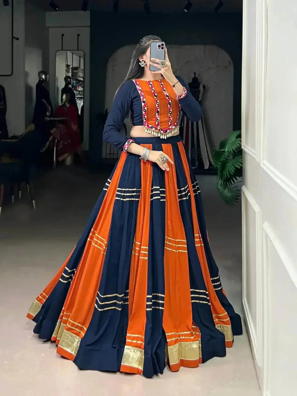 most trending navratri lehenga choli heavy flair - rpd fashion