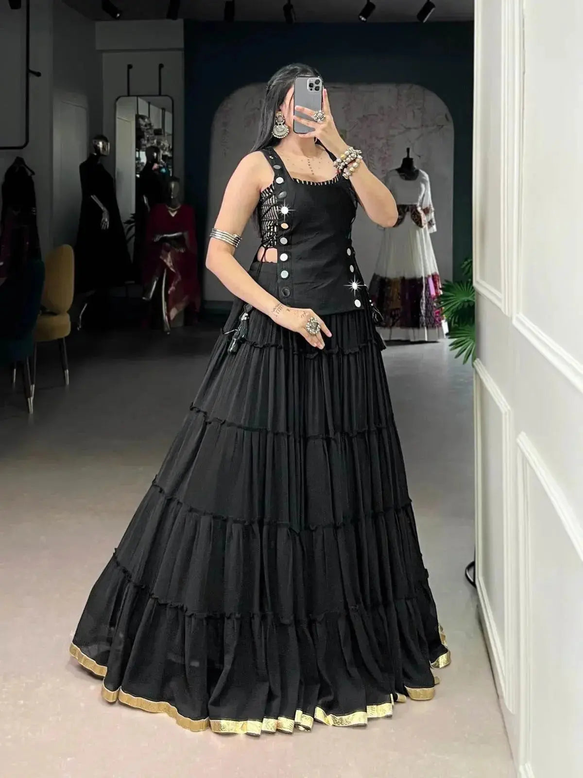 navratri collection black lehenga choli - rpd fashion