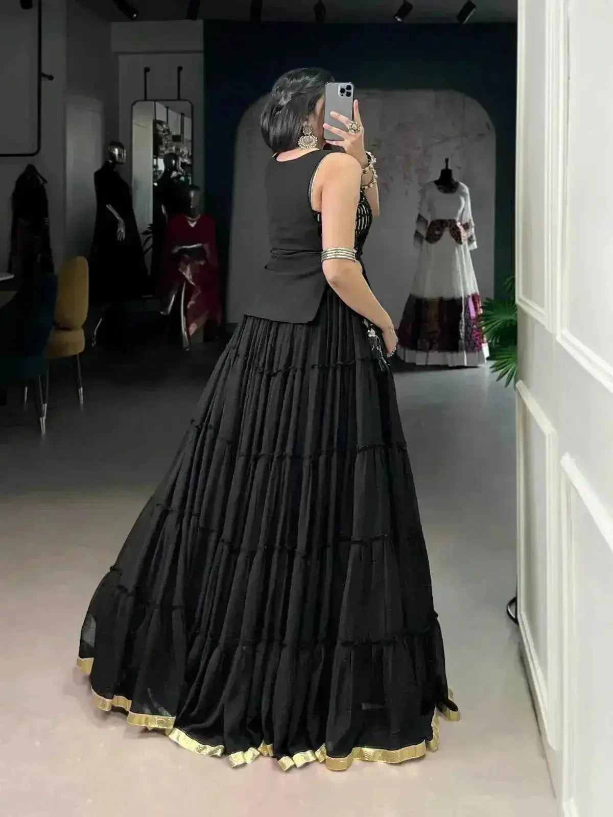 navratri collection black lehenga choli - rpd fashion