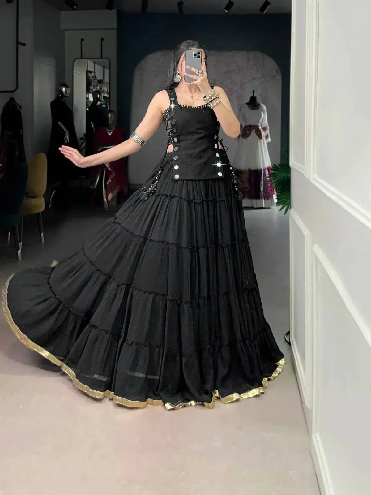 navratri collection black lehenga choli - rpd fashion