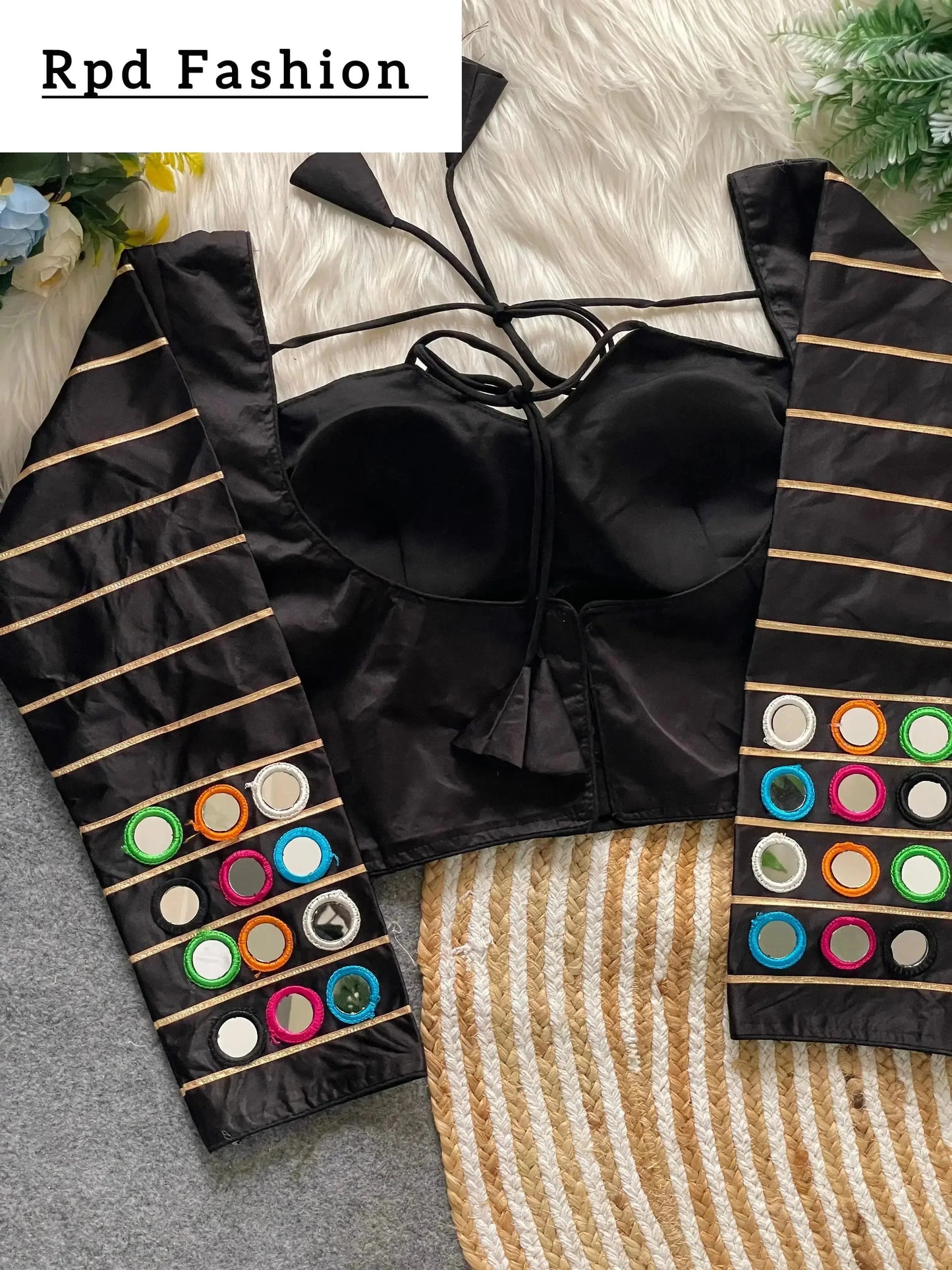 navratri concept blouse in satin silk - ethnic wear - rpd fashion