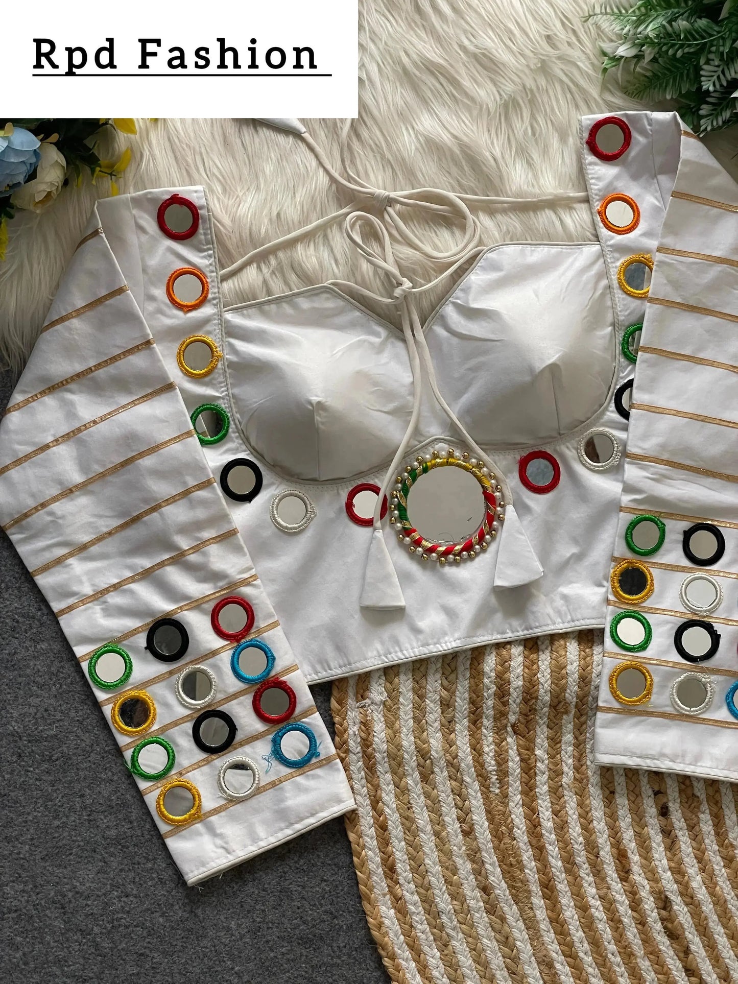 navratri concept blouse in satin silk - ethnic wear - rpd fashion