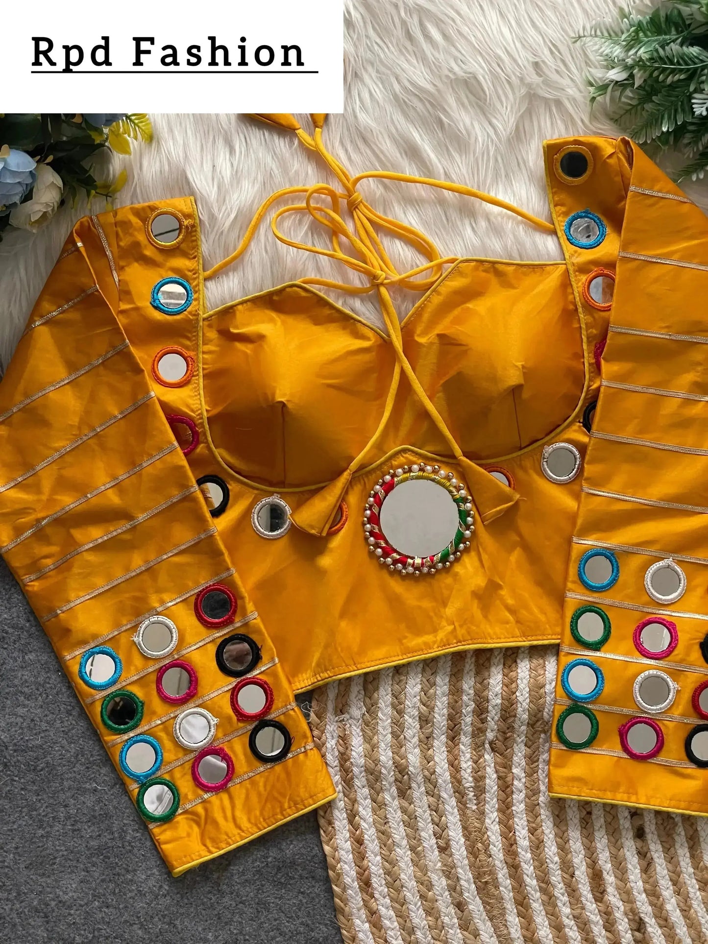 navratri concept blouse in satin silk - ethnic wear - rpd fashion