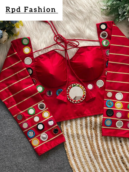 Navratri Concept Blouse in Satin Silk - Ethnic Wear - RPD Fashion