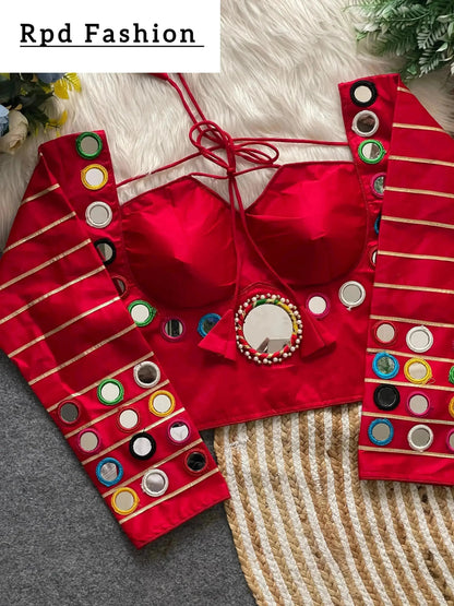 Navratri Concept Blouse in Satin Silk - Ethnic Wear - RPD Fashion