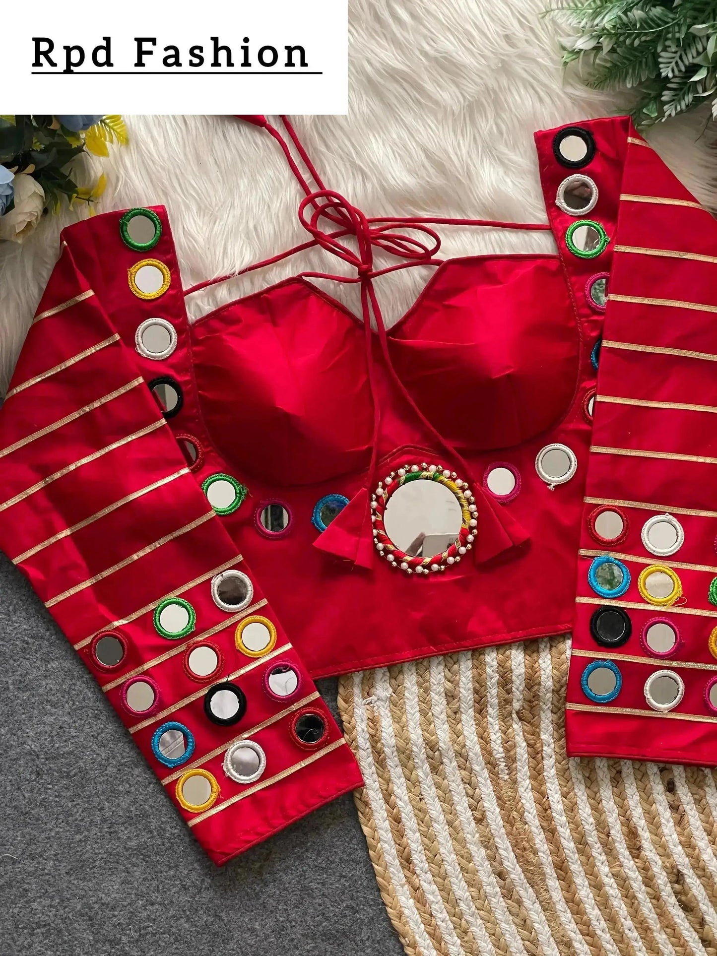 navratri concept blouse in satin silk - ethnic wear - rpd fashion