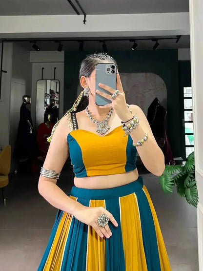 Navratri Outfit | Gamthi Work Lehenga With 8 Meter Flair - RPD Fashion