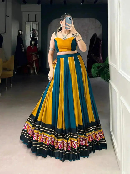 Navratri Outfit | Gamthi Work Lehenga With 8 Meter Flair - RPD Fashion