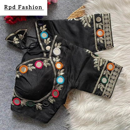 Navratri Real Multi Mirror Work Mumtaz Cut Stylish Blouse - RPD Fashion