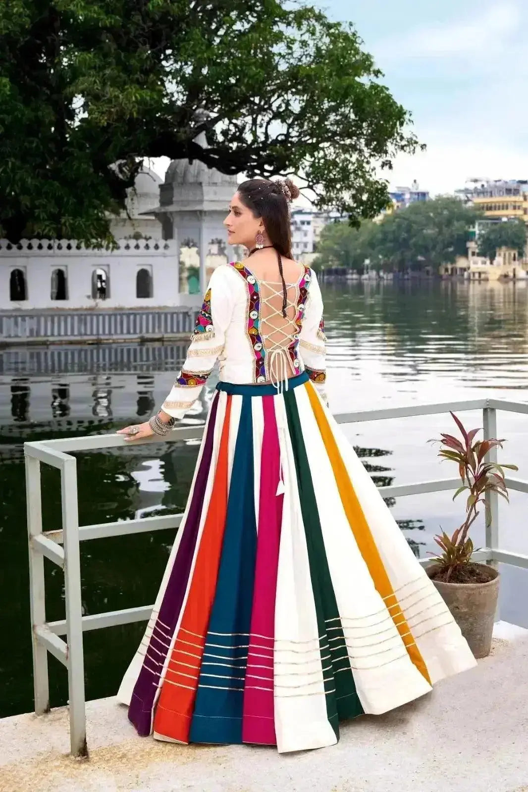 Navratri Special Mirror Work For Legacy Pure Rayon Lehenga Choli - RPD Fashion