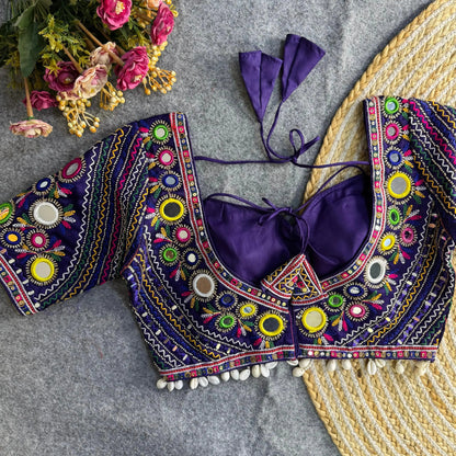 Navratri Special Real Multi Mirror Hand Work Blouse Designs - RPD Fashion