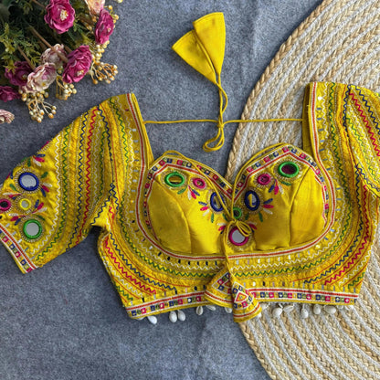 Navratri Special Real Multi Mirror Hand Work Blouse Designs - RPD Fashion