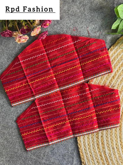 Navratri Special Real Multi Mirror Work Apple Cut Stylish Blouse - RPD Fashion