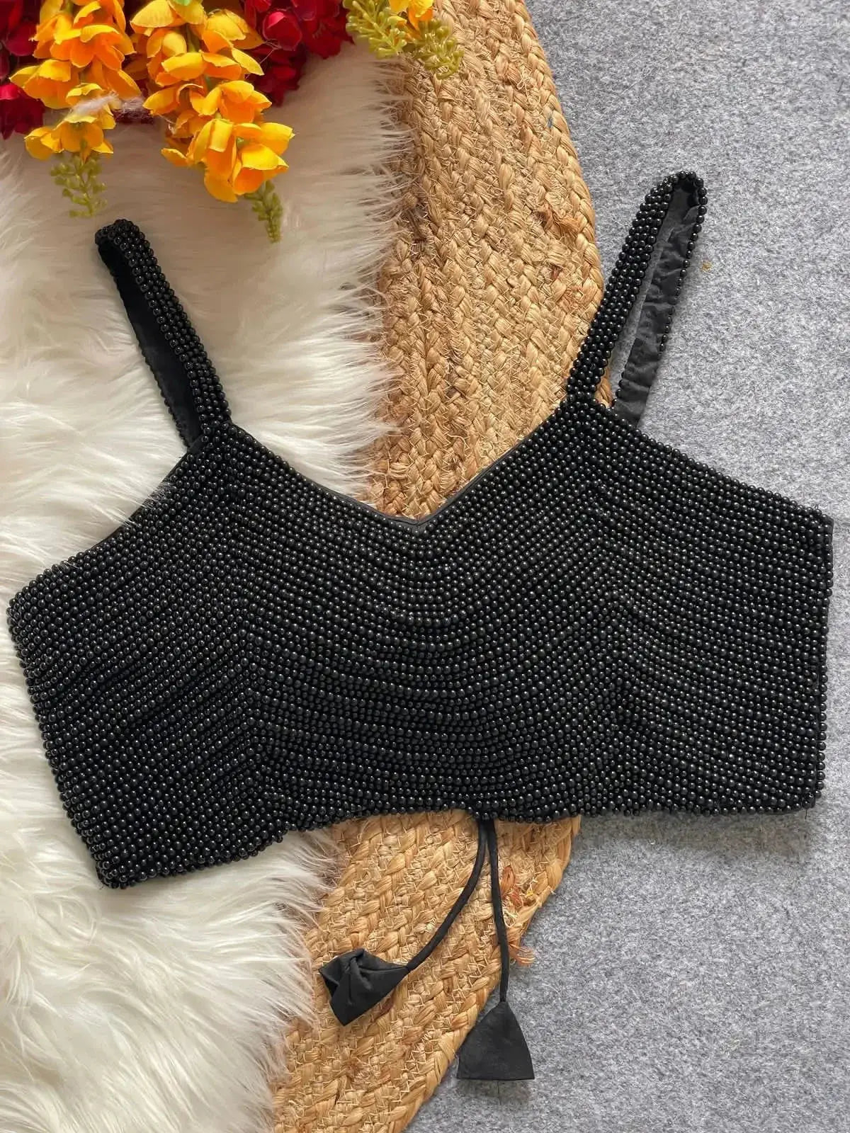 new beautiful pearl moti spaghetti blouse - rpd fashion