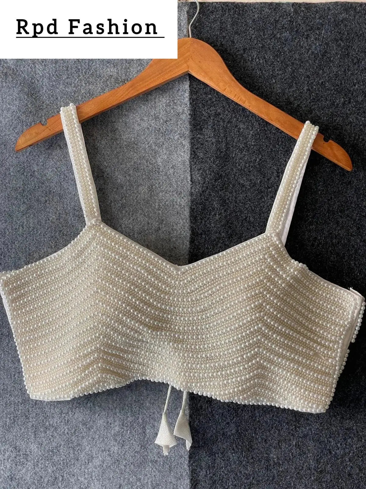 New Beautiful Pearl Moti Spaghetti Blouse - RPD Fashion