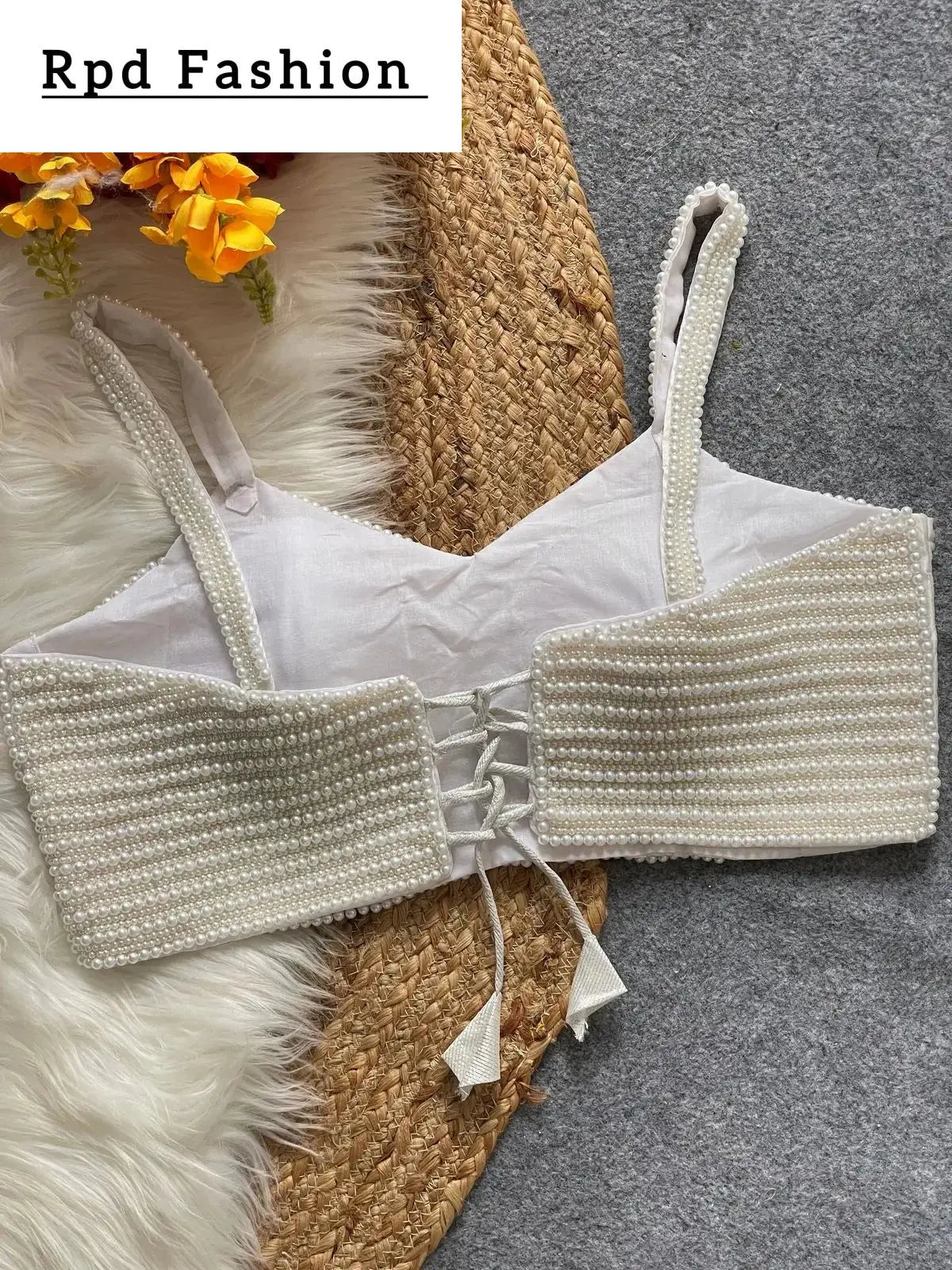 New Beautiful Pearl Moti Spaghetti Blouse - RPD Fashion