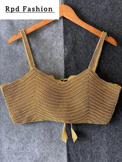 New Beautiful Pearl Moti Spaghetti Blouse - RPD Fashion