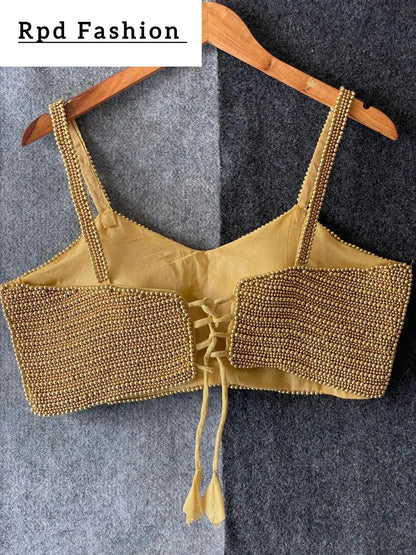 New Beautiful Pearl Moti Spaghetti Blouse - RPD Fashion