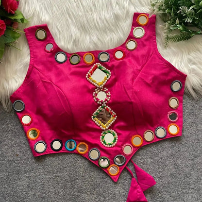 New Navratri Concept Blouse with Real Hand Mirror Work - RPD Fashion