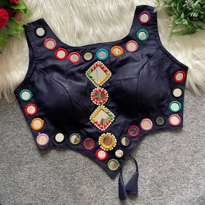 New Navratri Concept Blouse with Real Hand Mirror Work - RPD Fashion