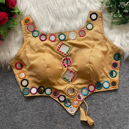 New Navratri Concept Blouse with Real Hand Mirror Work - RPD Fashion