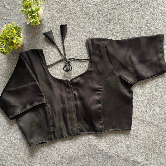 Plain Malai Satin Blouse - Elegant and Versatile - RPD Fashion