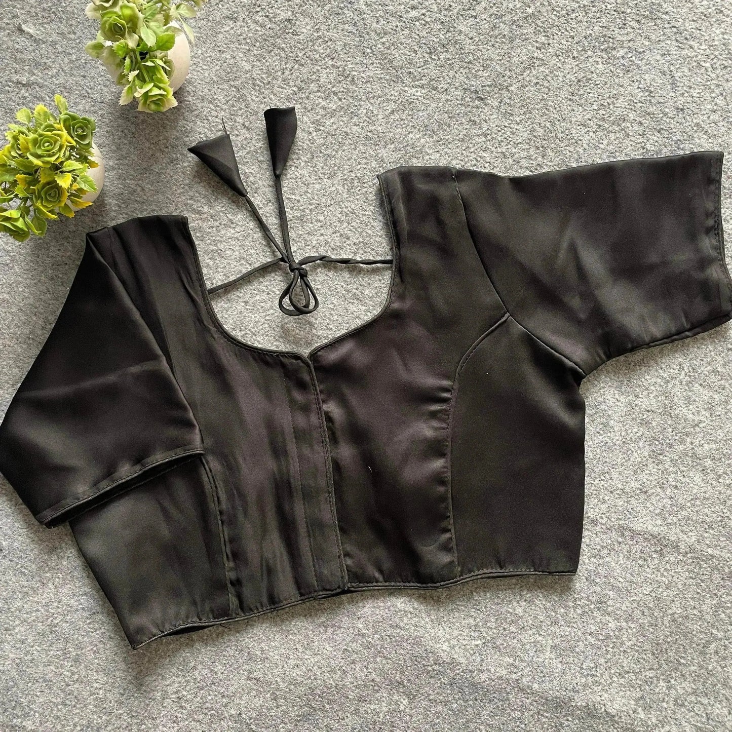 plain malai satin blouse - elegant and versatile - rpd fashion
