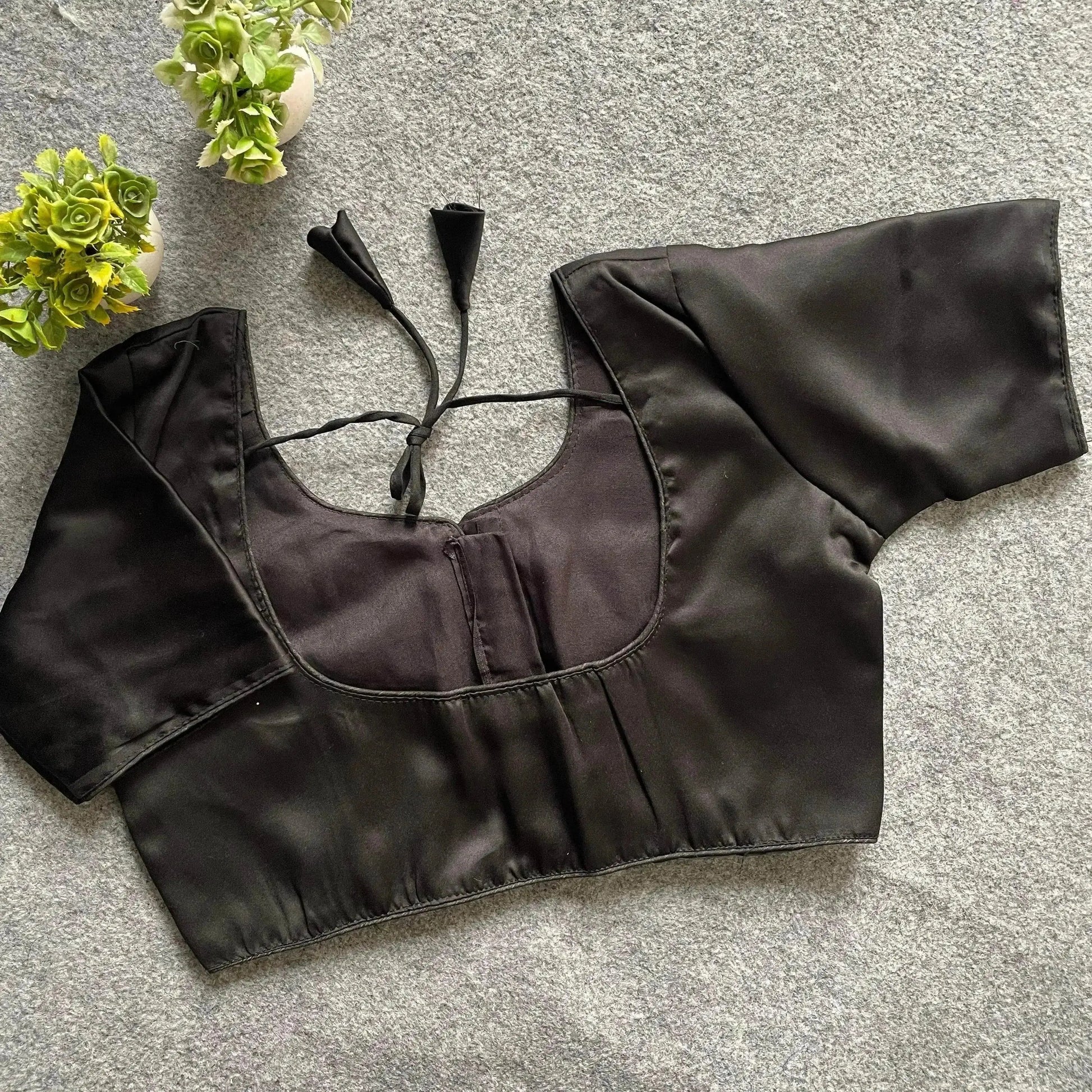 Plain Malai Satin Blouse - Elegant and Versatile - RPD Fashion