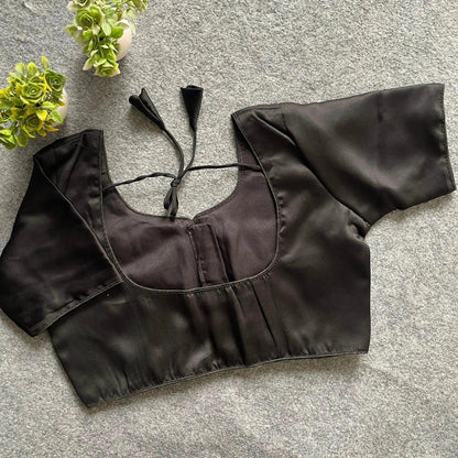 Plain Malai Satin Blouse - Elegant and Versatile - RPD Fashion