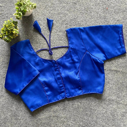 Plain Malai Satin Blouse - Elegant and Versatile - RPD Fashion