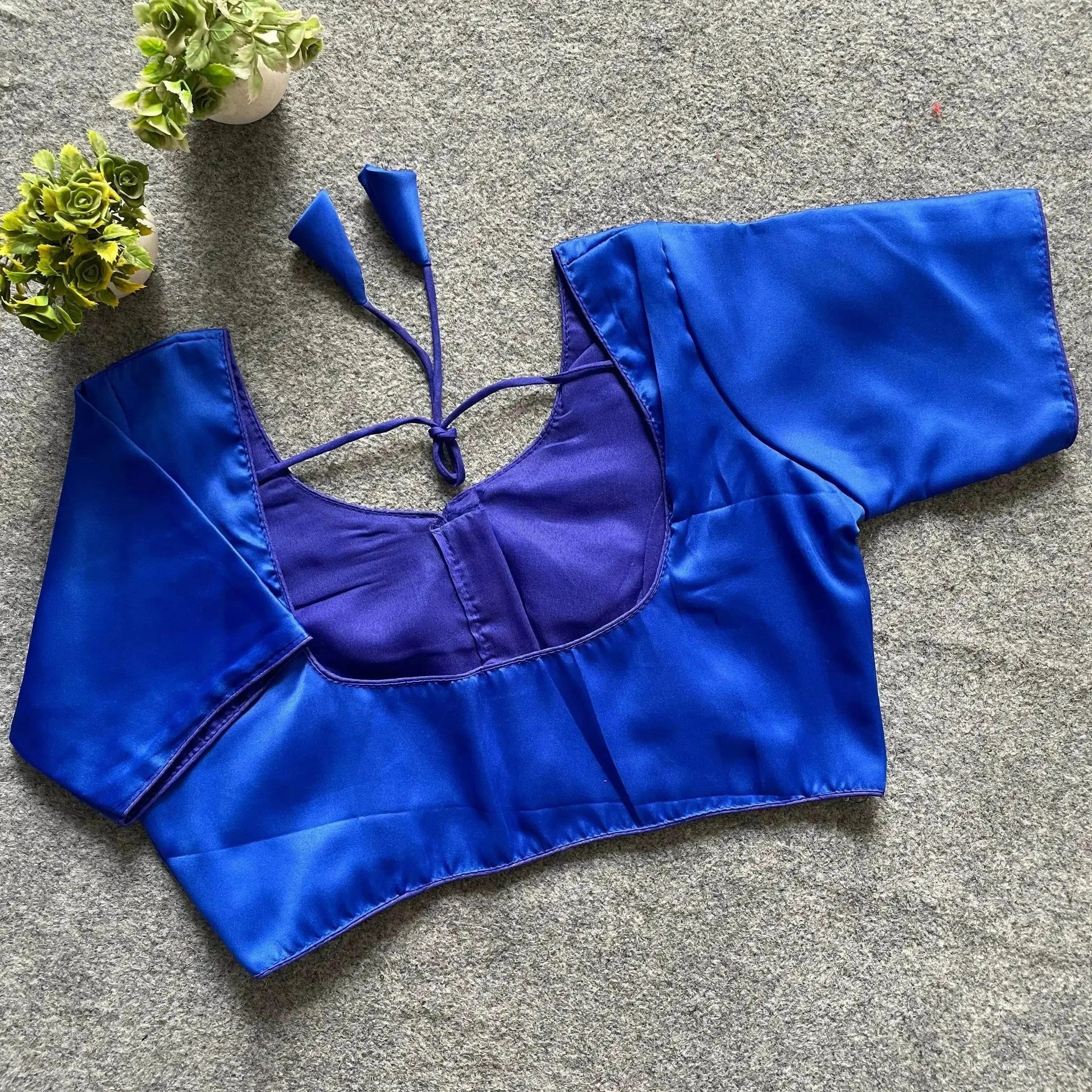 Plain Malai Satin Blouse - Elegant and Versatile - RPD Fashion