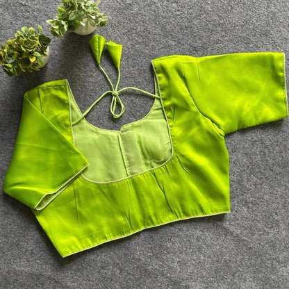 Plain Malai Satin Blouse - Elegant and Versatile - RPD Fashion