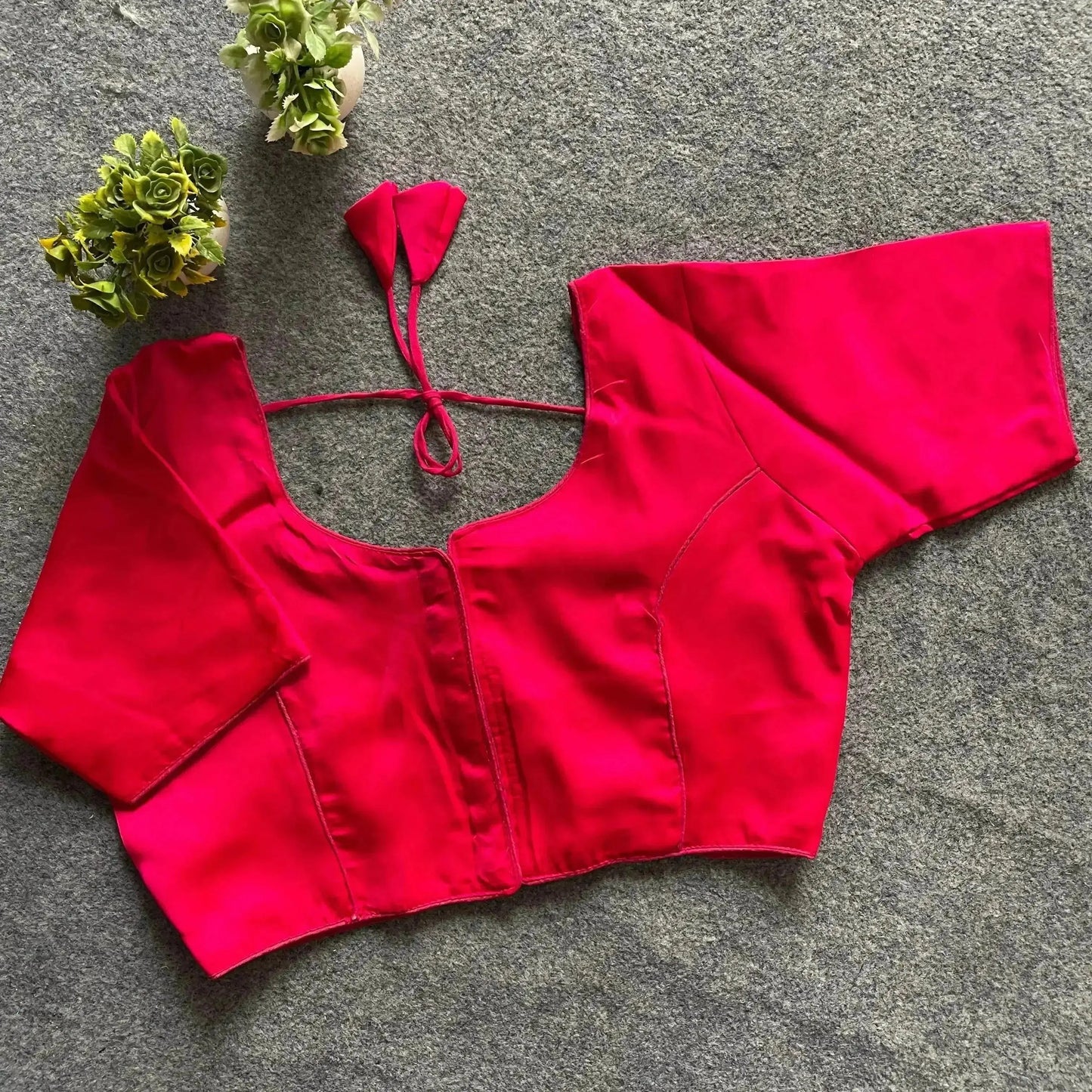 plain malai satin blouse - elegant and versatile - rpd fashion