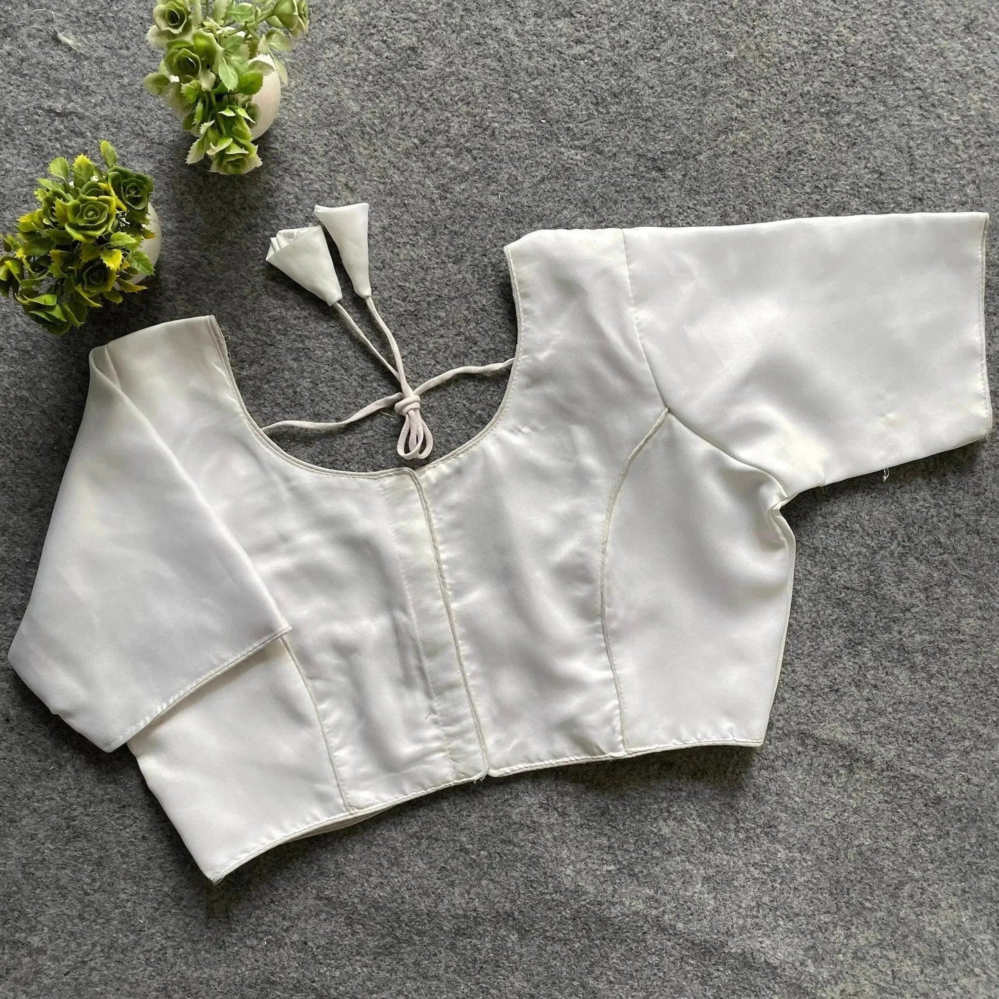 plain malai satin blouse - elegant and versatile - rpd fashion
