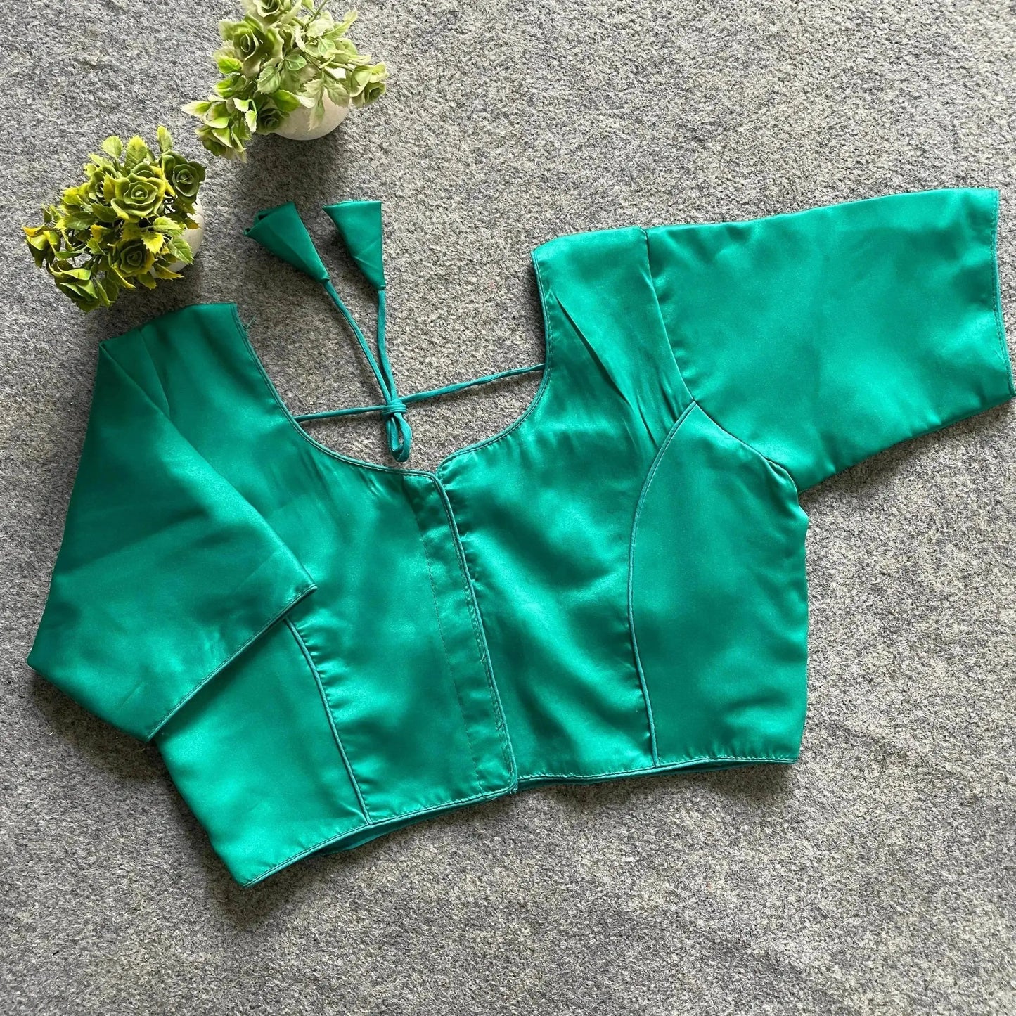 plain malai satin blouse - elegant and versatile - rpd fashion