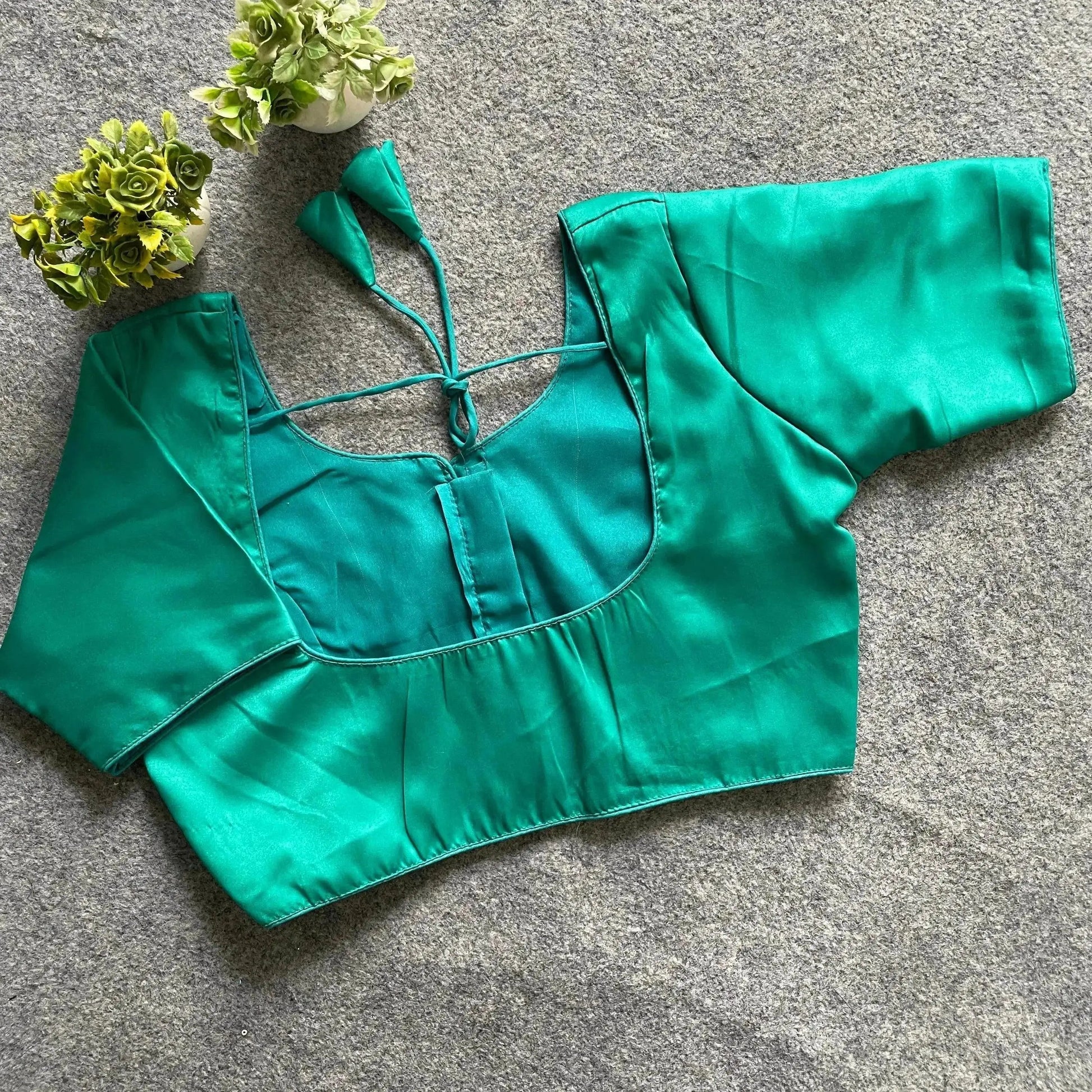 Plain Malai Satin Blouse - Elegant and Versatile - RPD Fashion